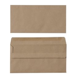 Best Value Business Plain Manilla Self Seal Wallet Envelopes 89 x 152mm 90gsm - Box of 500