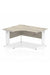 Dynamic Impulse 1400mm Left Hand Crescent Desk Beech Top Grey Oak Cable Managed Leg I003855