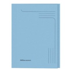 Best Value Square Cut Folders Foolscap 250gsm Blue - Pack of 100