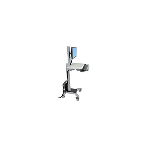 Ergotron WorkFit C-Mod Single Display Sit-Stand Workstation - Cart for LCD display / keyboard / mouse / CPU - plastic, aluminium, steel - two-tone grey - screen size: up to 22"