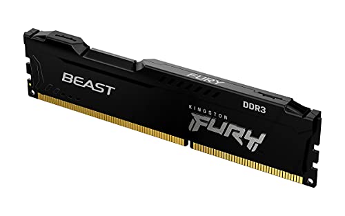 Kingston FURY Beast - DDR3 - module - 4 GB - DIMM 240-pin - 1600 MHz / PC3-12800 - CL10 - 1.5 V - unbuffered - non-ECC - black