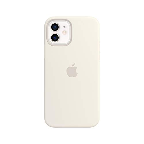 Apple Case with MagSafe - Back cover for mobile phone - silicone - white - for iPhone 12, 12 Pro