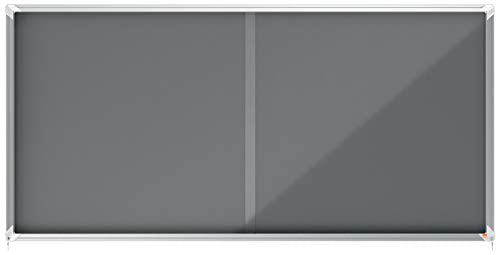 Nobo Premium Plus Grey Felt Lockable Notice Board 27Xa4 Dd