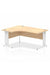 Dynamic Impulse 1600mm Left Crescent Desk Maple Top White Cable Managed Leg MI002622