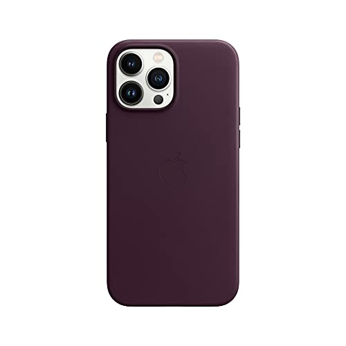 Apple - Back cover for mobile phone - with MagSafe - leather - dark cherry - for iPhone 13 Pro Max