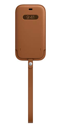 Apple with MagSafe - Protective sleeve for mobile phone - leather - saddle brown - for iPhone 12, 12 Pro