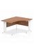 Dynamic Impulse 1400mm Right Crescent Desk Walnut Top White Cable Managed Leg I003865