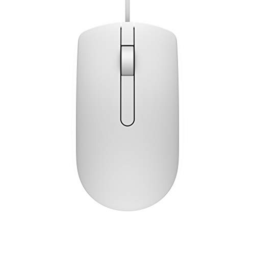 Dell MS116 - Mouse - optical - wired - USB - white - for Latitude 34XX, 9410, OptiPlex 30XX, 50XX, Precision 34XX, 3640, Vostro 3888, XPS 89XX