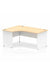 Dynamic Impulse 1600mm Left Crescent Desk Maple Top White Panel End Leg TT000113