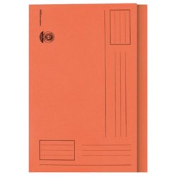 Best Value Heavy Weight Square Cut Folders Foolscap 285gsm Orange - Pack of 100