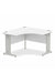 Dynamic Impulse 1200mm Corner Desk White Top Silver Cable Managed Leg MI002390