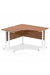 Dynamic Impulse 1200mm Corner Desk Walnut Top White Cantilever Leg MI002126