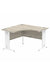 Dynamic Impulse 1200mm Corner Desk Grey Oak Top White Cable Managed Leg I003791