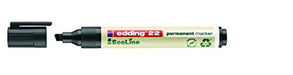 Best Value Edding 22 Ecoline Permanent Marker Recycled Low-odour Chisel Tip Black Ref 22-001 [Pack of 10]