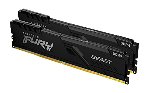 Kingston FURY Beast - DDR4 - kit - 32 GB: 2 x 16 GB - DIMM 288-pin - 2666 MHz / PC4-21300 - CL16 - 1.2 V - unbuffered - non-ECC - black