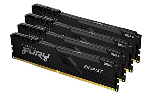 Kingston FURY Beast - DDR4 - kit - 64 GB: 4 x 16 GB - DIMM 288-pin - 3200 MHz / PC4-25600 - CL16 - 1.35 V - unbuffered - non-ECC - black