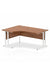 Dynamic Impulse 1600mm Left Crescent Desk Walnut Top White Cantilever Leg MI002134