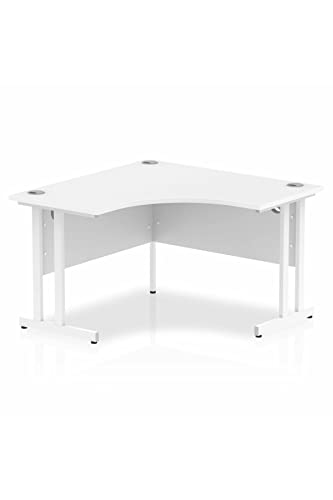 Dynamic Impulse 1200mm Corner Desk White Top White Cantilever Leg MI002389