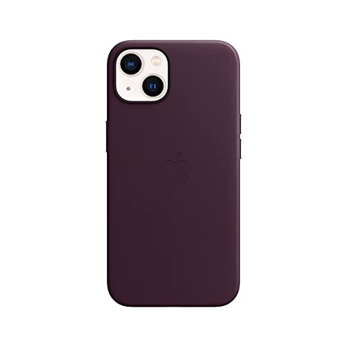 Apple - Back cover for mobile phone - with MagSafe - leather - dark cherry - for iPhone 13