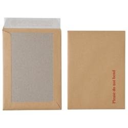 Best Value Premium Plain Brown Peel and Seal Board Backed Pocket Envelopes 190 x 140mm 115gsm - Box of 125