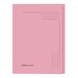 Best Value Square Cut Folders Foolscap 250gsm Pink - Pack of 100