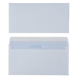 Best Value Premium Peel & Seal Envelopes White Wallet DL 110gsm Plain-Box of 500