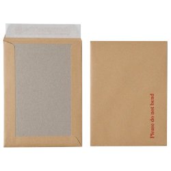 Best Value Premium Plain Brown Peel and Seal Board Backed Pocket Envelopes 190 x 140mm 115gsm - Box of 125