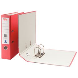 Best Value Coloured Lever Arch File 2 hole 70mm capacity - Priced EACH - Red