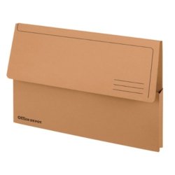 Best Value Manilla Document Wallets Heavy Weight Manilla 285gsm, Foolscap, Buff - Pack of 50