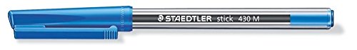 Best Value Staedtler Stick 430 M-3CP5 Ballpoint Pen Medium - Blue (Box of 50)