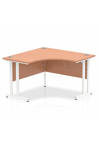 Dynamic Impulse 1200mm Corner Desk Maple Top White Cantilever Leg MI002615