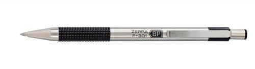 Best Value Zebra Pen 21971 1.0mm F-301 Stainless Steel Ballpoint Pen - Black