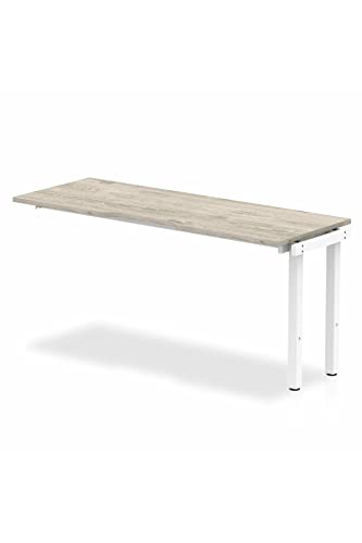 Dynamic Evolve Plus 1600mm Single Row Extension Kit Grey Oak Top White Frame BE788