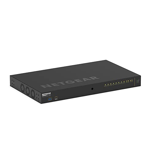 NETGEAR AV Line M4250-10G2XF-PoE++ - Switch - L3 - Managed - 10 x 10/100/1000 (8 PoE++) + 2 x 10 Gigabit SFP+ - side to side airflow - rack-mountable - PoE++ (720 W)