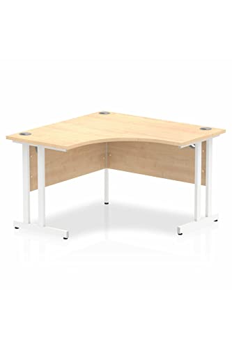 Dynamic Impulse 1200mm Corner Desk Maple Top White Cantilever Leg MI002615