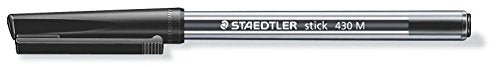 Best Value Staedtler Stick 430 M-9CP5 Ballpoint Pen Medium - Black (Box of 50)