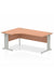 Dynamic Impulse 1400mm Left Hand Crescent Desk Walnut Top White Cable Managed Leg I003859