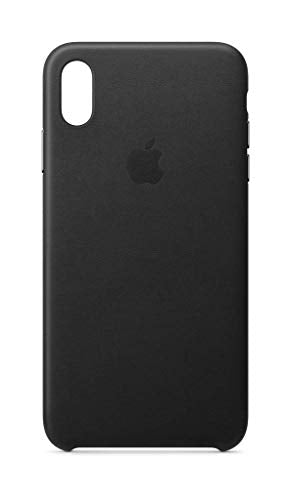 Apple - Back cover for mobile phone - leather - black - for iPhone XS Max