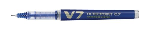 Best Value Pilot V7 Hi-Tecpoint Refillable Pen - Blue (Pack of 10)