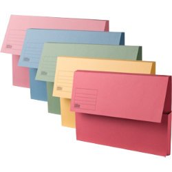 Office Depot Document Wallet Folio Manila 35.4 (W) x 3.2 (D) x 24 (H) cm Assorted Pack of 50