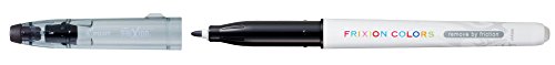 Best Value Pilot Frixion Colors Erasable Fibre Tip Colouring Pen - Black, Pack of 12