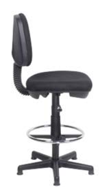 Realspace Draughtsman Chair Fabric Black