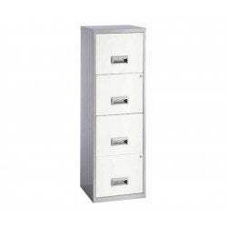 Best Value Pierre Henry A4 4 Drawer Maxi Filing Cabinet Silver and White - Color: Slvr/Wht