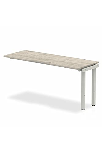 Dynamic Evolve Plus 1600mm Single Row Extension Kit Grey Oak Top Silver Frame BE787