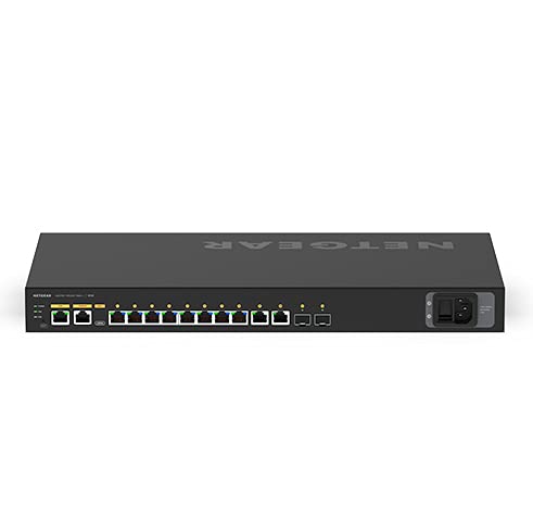 NETGEAR AV Line M4250-10G2XF-PoE++ - Switch - L3 - Managed - 10 x 10/100/1000 (8 PoE++) + 2 x 10 Gigabit SFP+ - side to side airflow - rack-mountable - PoE++ (720 W)