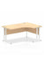 Dynamic Impulse 1600mm Right Crescent Desk Maple Top White Cantilever Leg MI002619