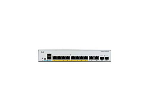 Cisco Catalyst 1000-8FP-2G-L - Switch - Managed - 8 x 10/100/1000 (PoE+) + 2 x combo Gigabit SFP (uplink) - rack-mountable - PoE+ (120 W)