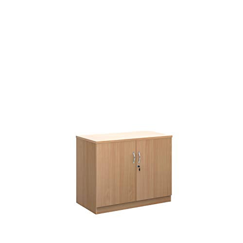 Best Value Mr Office Furniture Ltd Deluxe double door cupboard 800mm high with 1 shelf (Beech)