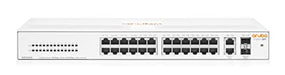 HPE Aruba Instant On 1430 26G 2SFP Switch - Switch - unmanaged - 26 x 10/100/1000 + 2 x 100/1000 SFP - desktop, rack-mountable, wall-mountable - BTO