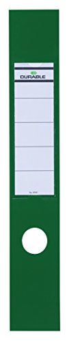 Best Value Durable 809005 Ordofix Self-Adhesive Spine Labels for Lever Arch File - Green, Pack of 10